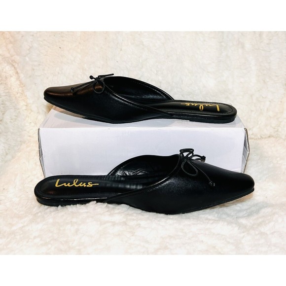 Lulus Women’s Carleigh Black Ballet Mule Slides - Size 10 - Picture 4 of 6